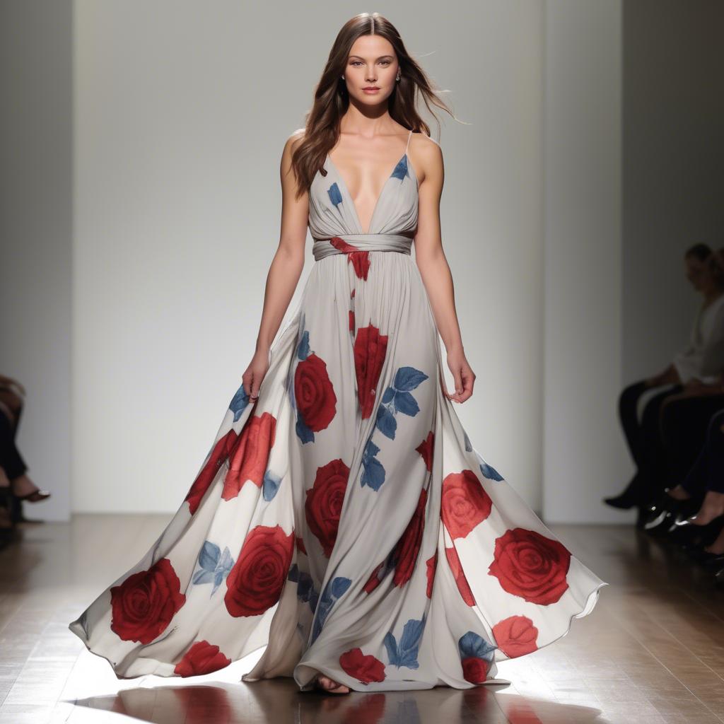 A stunning image of american beauty in flowing fabrics.
