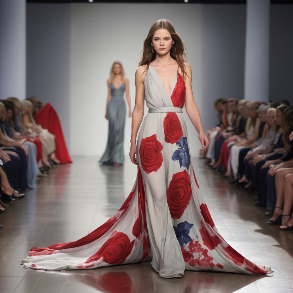 A stunning image of american beauty in flowing fabrics.