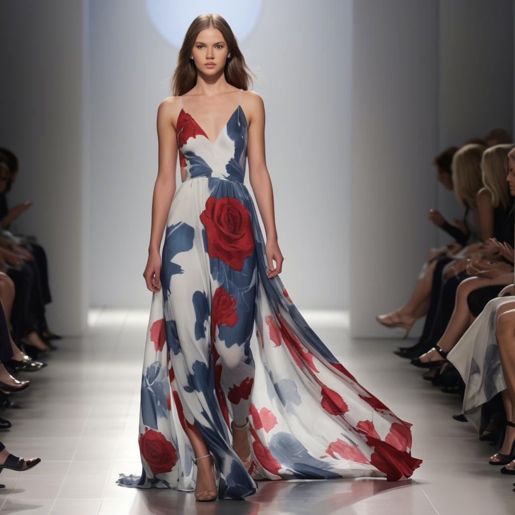 A stunning image of american beauty in flowing fabrics.