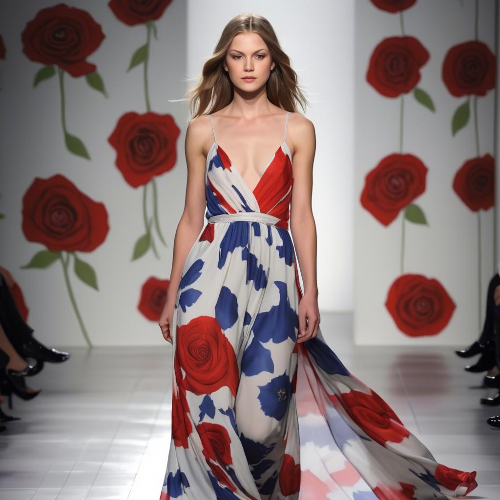 A stunning image of american beauty in flowing fabrics.