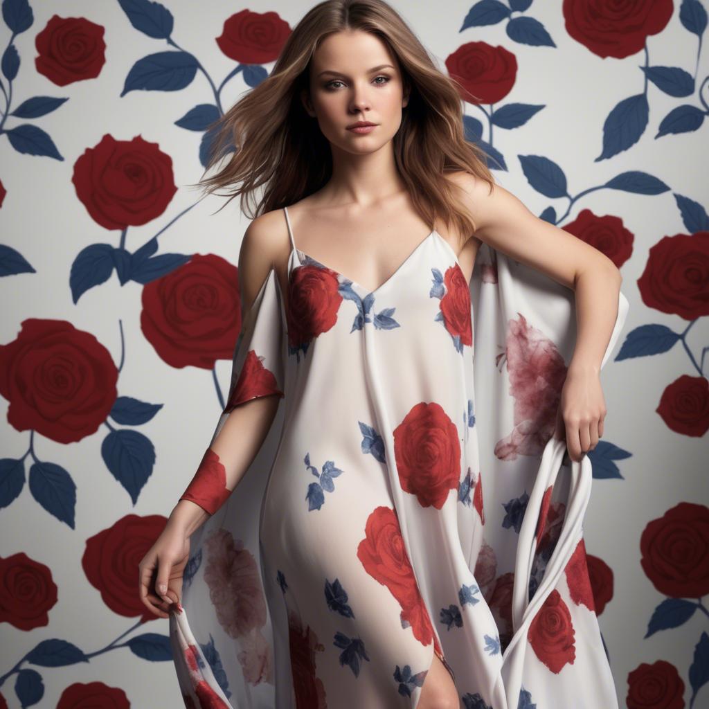 A stunning image of american beauty in flowing fabrics.
