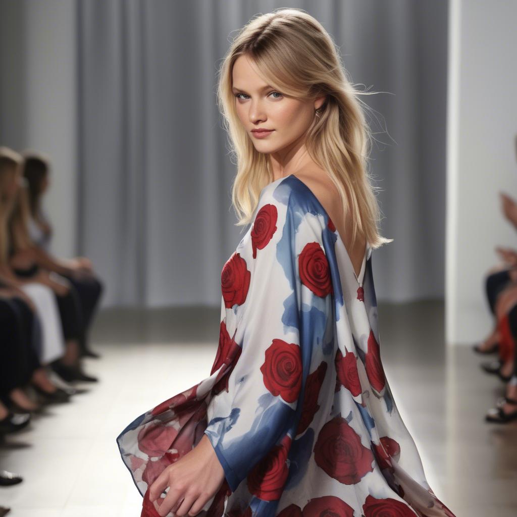 A stunning image of american beauty in flowing fabrics.