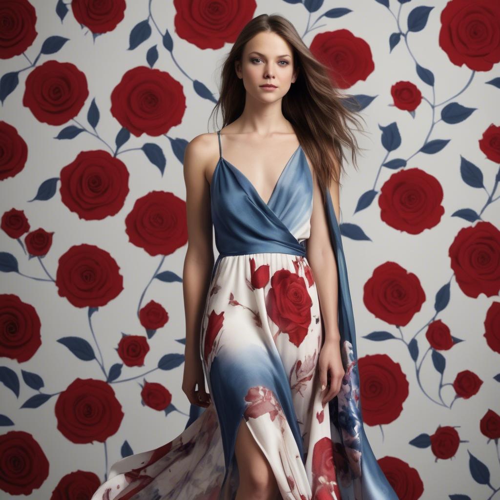 A stunning image of american beauty in flowing fabrics.