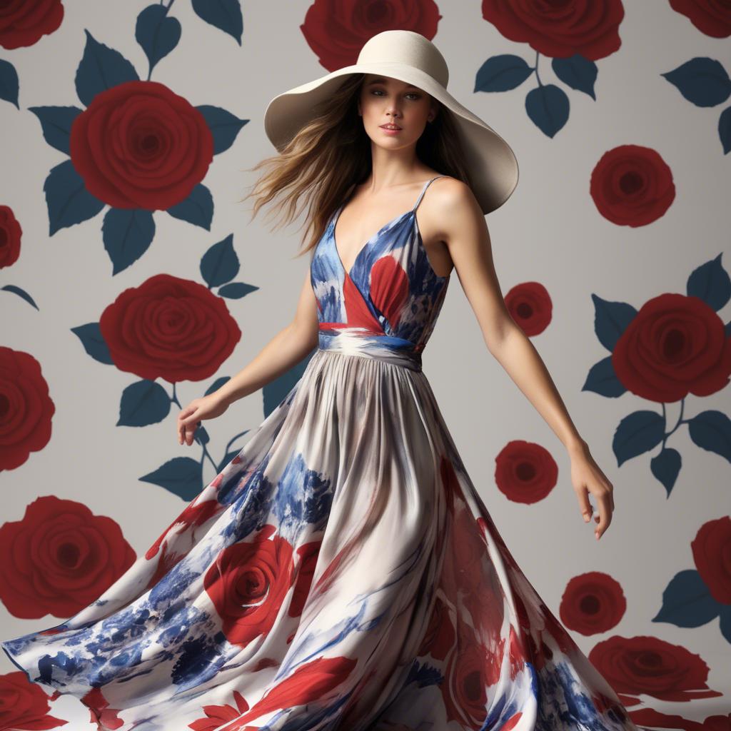 A stunning image of american beauty in flowing fabrics.