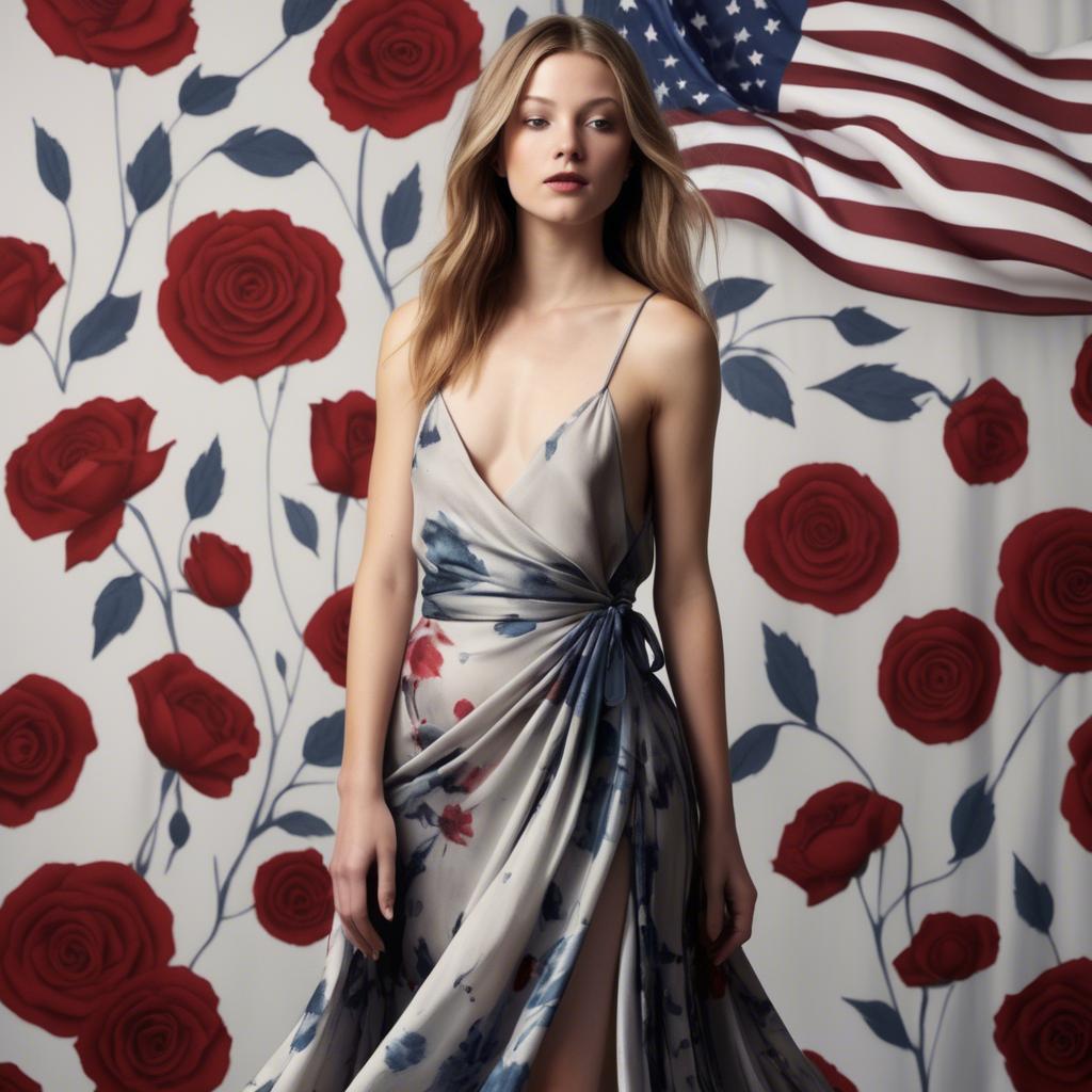 A stunning image of american beauty in flowing fabrics.