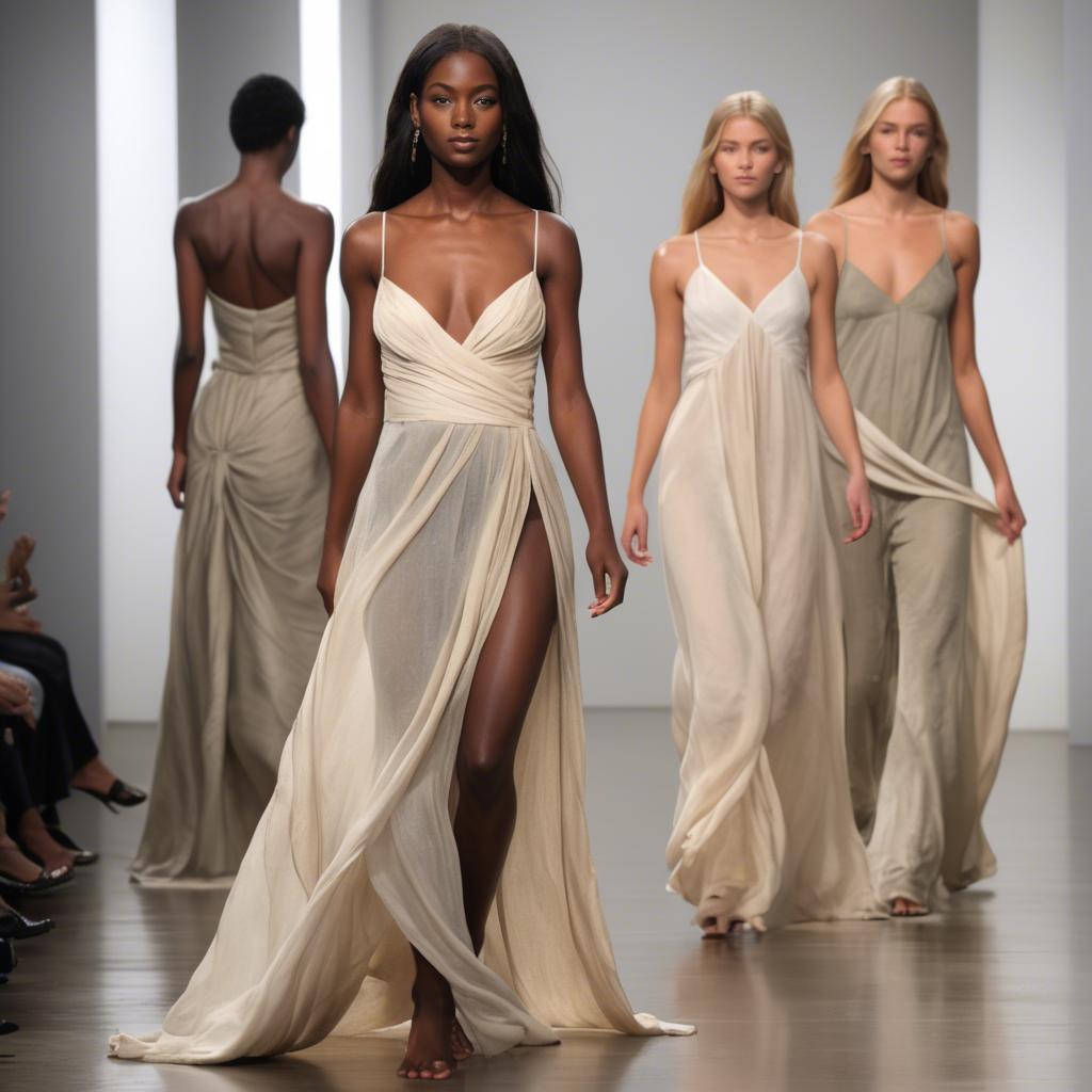 A stunning image of american beauty in natural flowing fabrics.