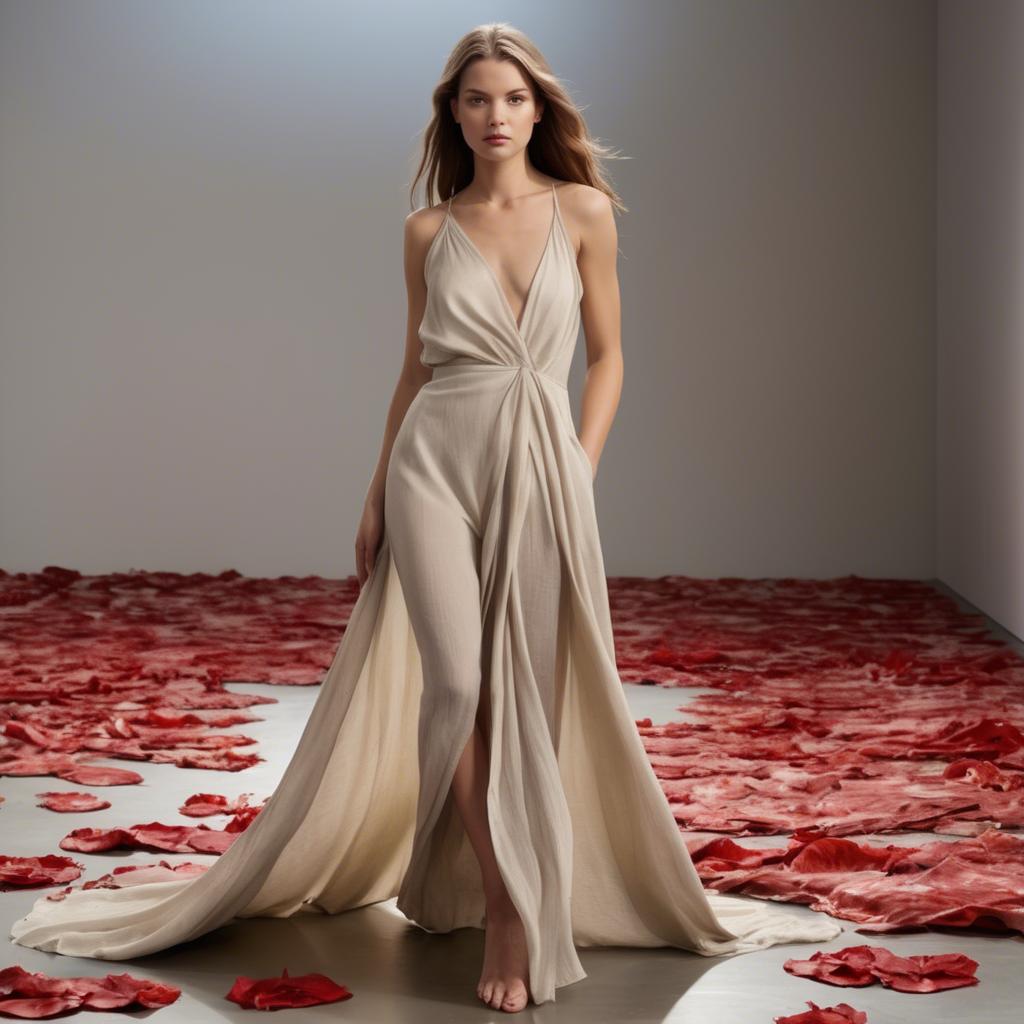 A stunning image of american beauty in natural flowing fabrics.