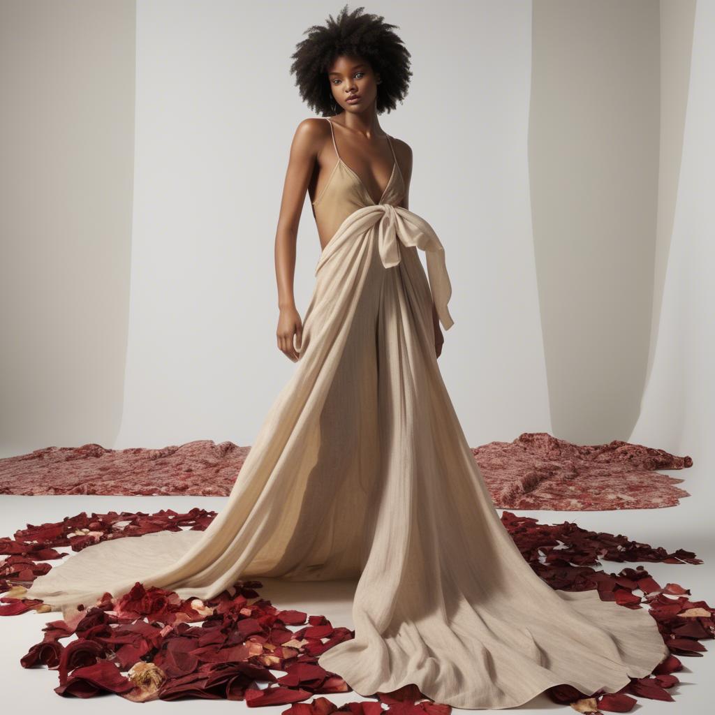 A stunning image of american beauty in natural flowing fabrics.