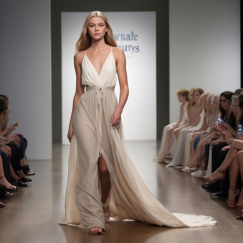 A stunning image of american beauty in natural flowing fabrics.