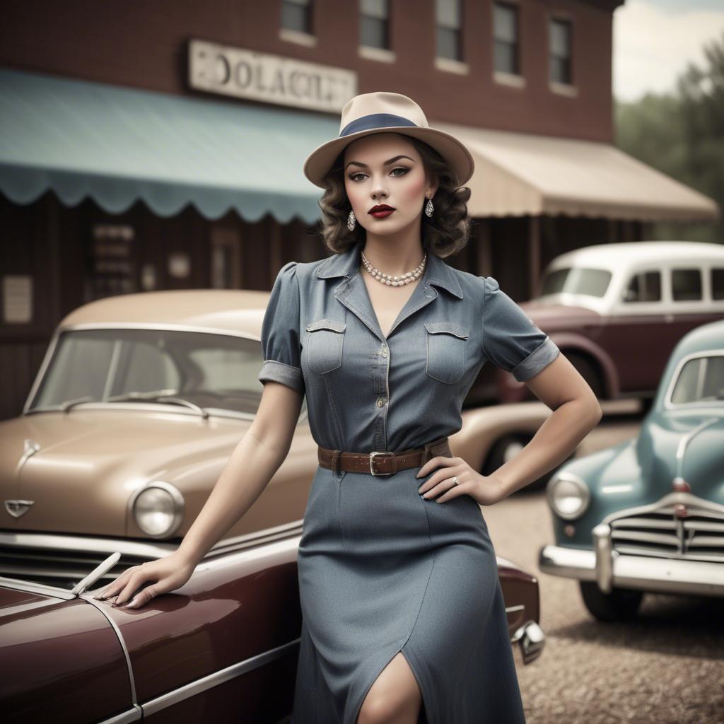 A stunning image of american model in vintage settings.