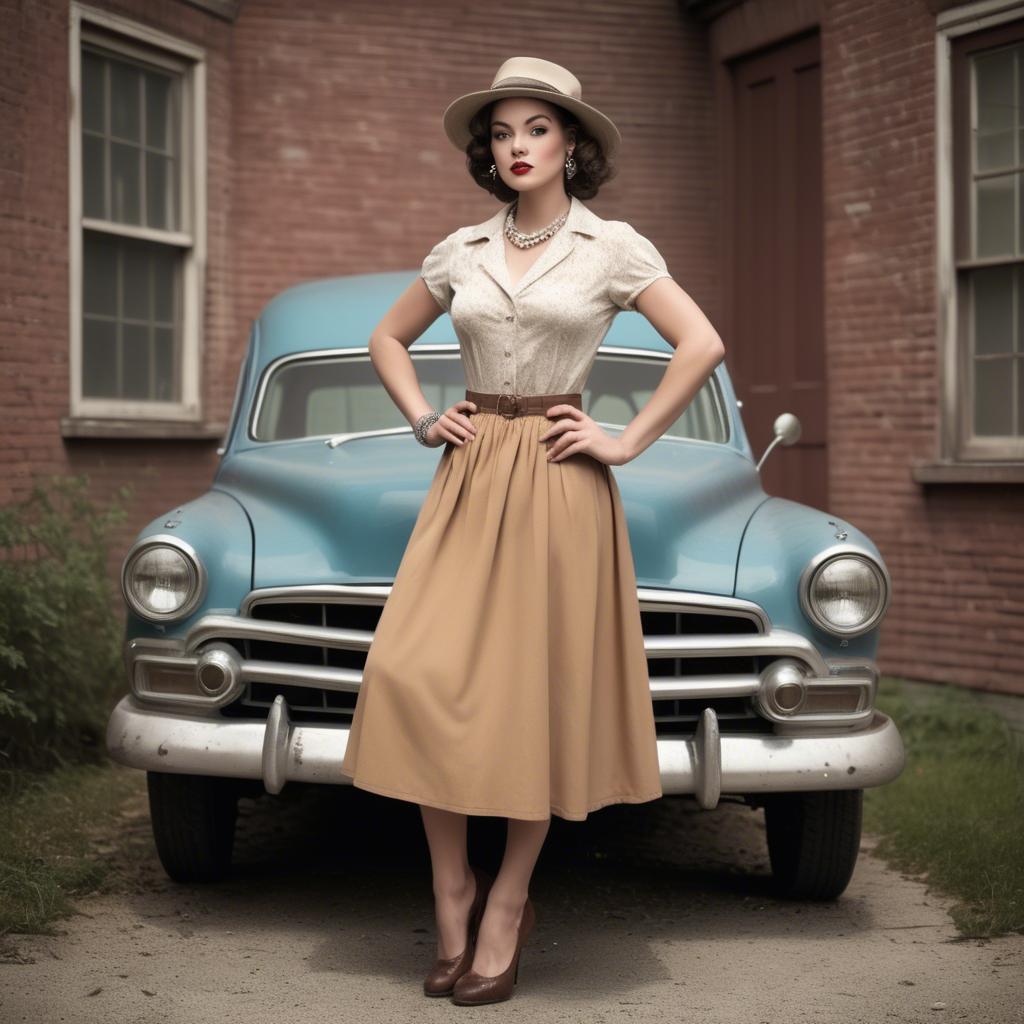 A stunning image of american model in vintage settings.