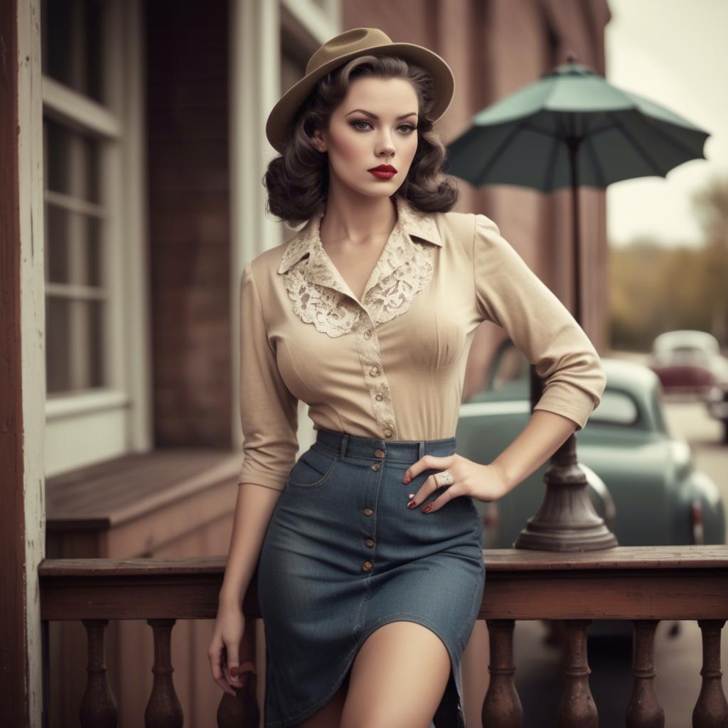 A stunning image of american model in vintage settings.