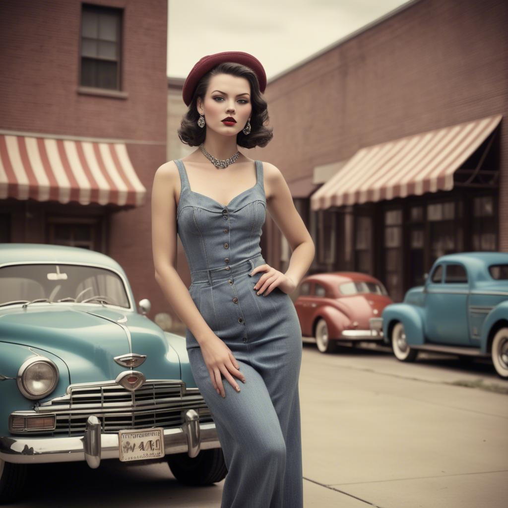A stunning image of american model in vintage settings.
