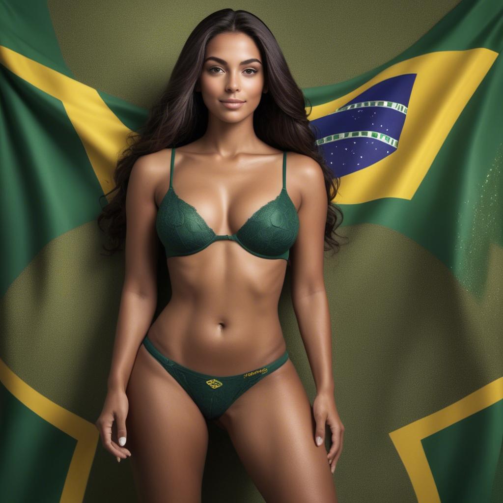 A stunning image of brazilian beauty with radiant confidence.