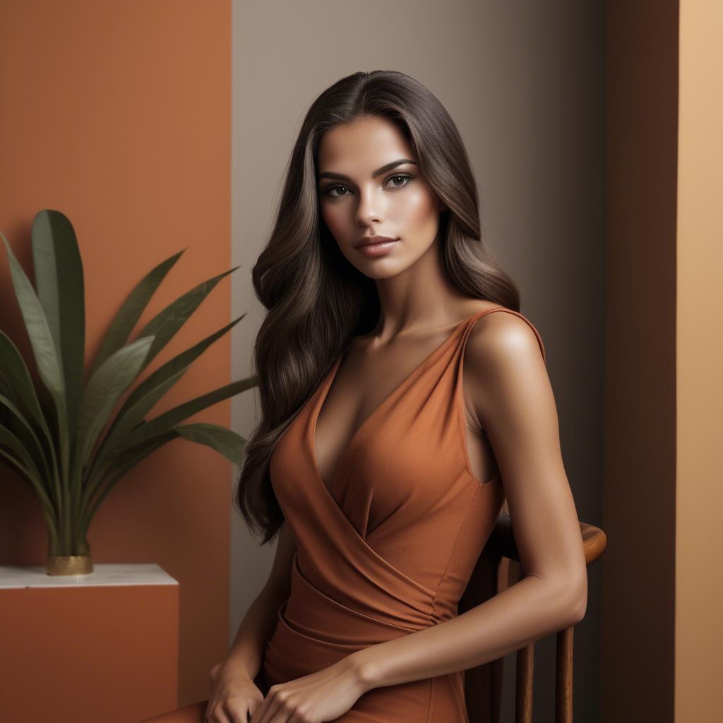 A stunning image of brazilian elegance in warm tones.
