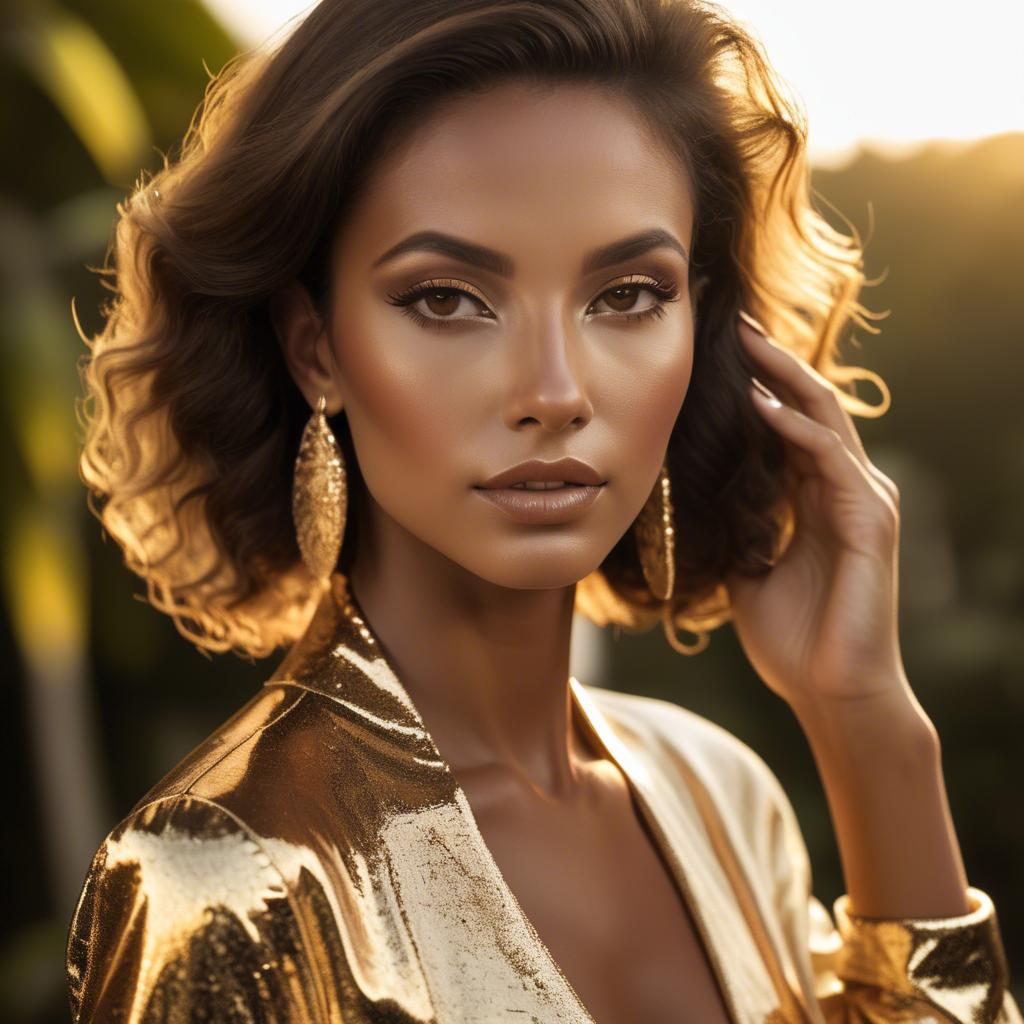 A stunning image of brazilian glamour in golden hour light.