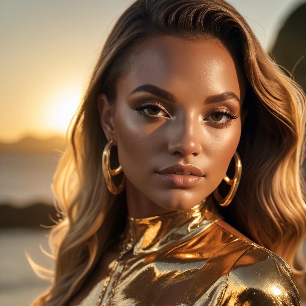 A stunning image of brazilian glamour in golden hour light.