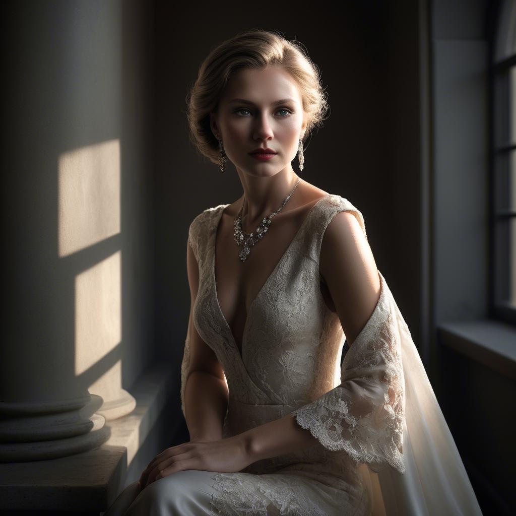 A stunning image of caucasian elegance in dramatic light.