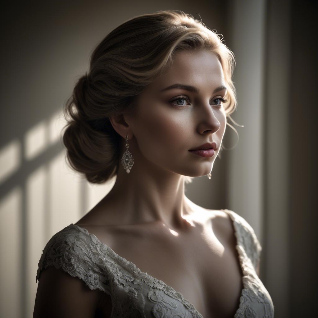 A stunning image of caucasian elegance in dramatic light.