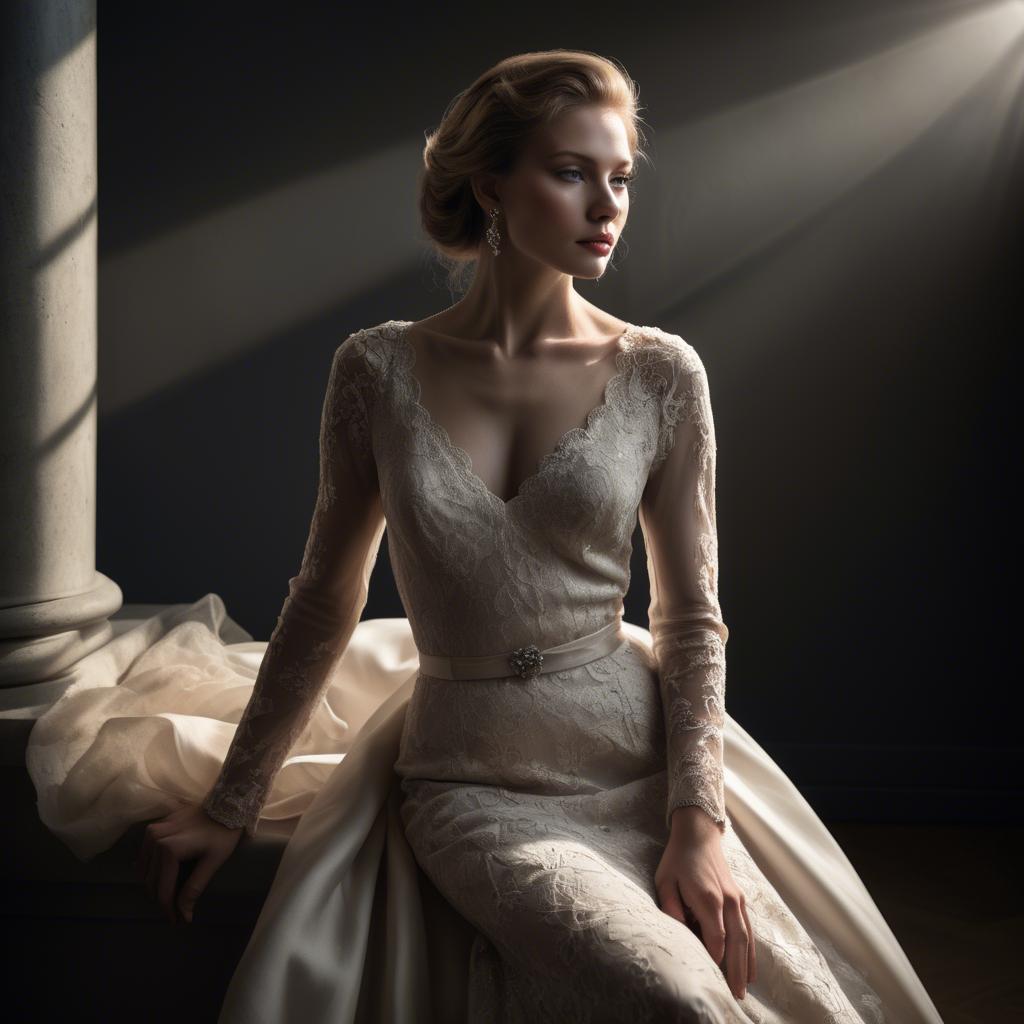 A stunning image of caucasian elegance in dramatic light.