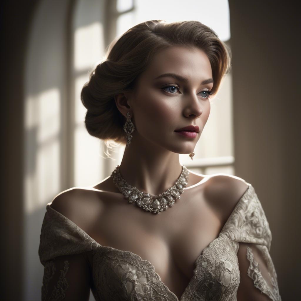 A stunning image of caucasian elegance in dramatic light.