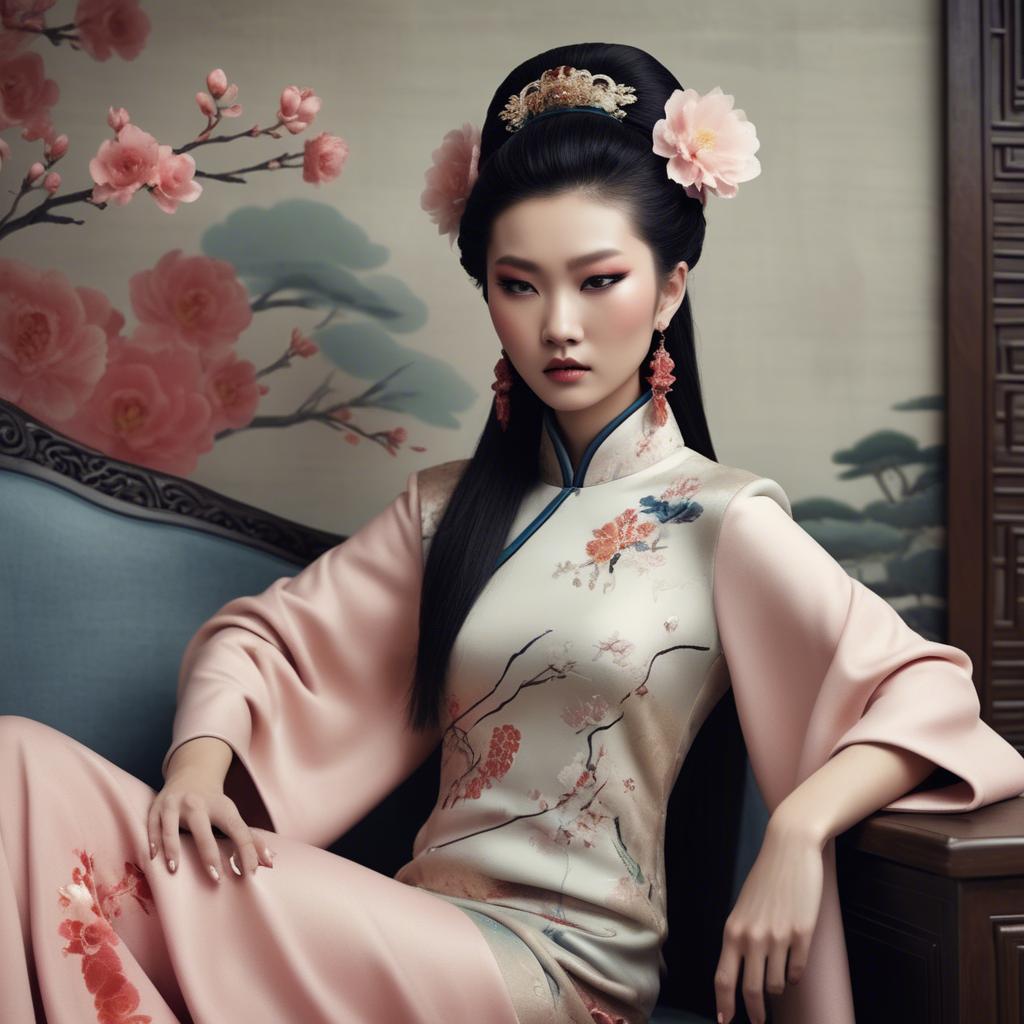 A stunning image of chinese glamour with soft textures.