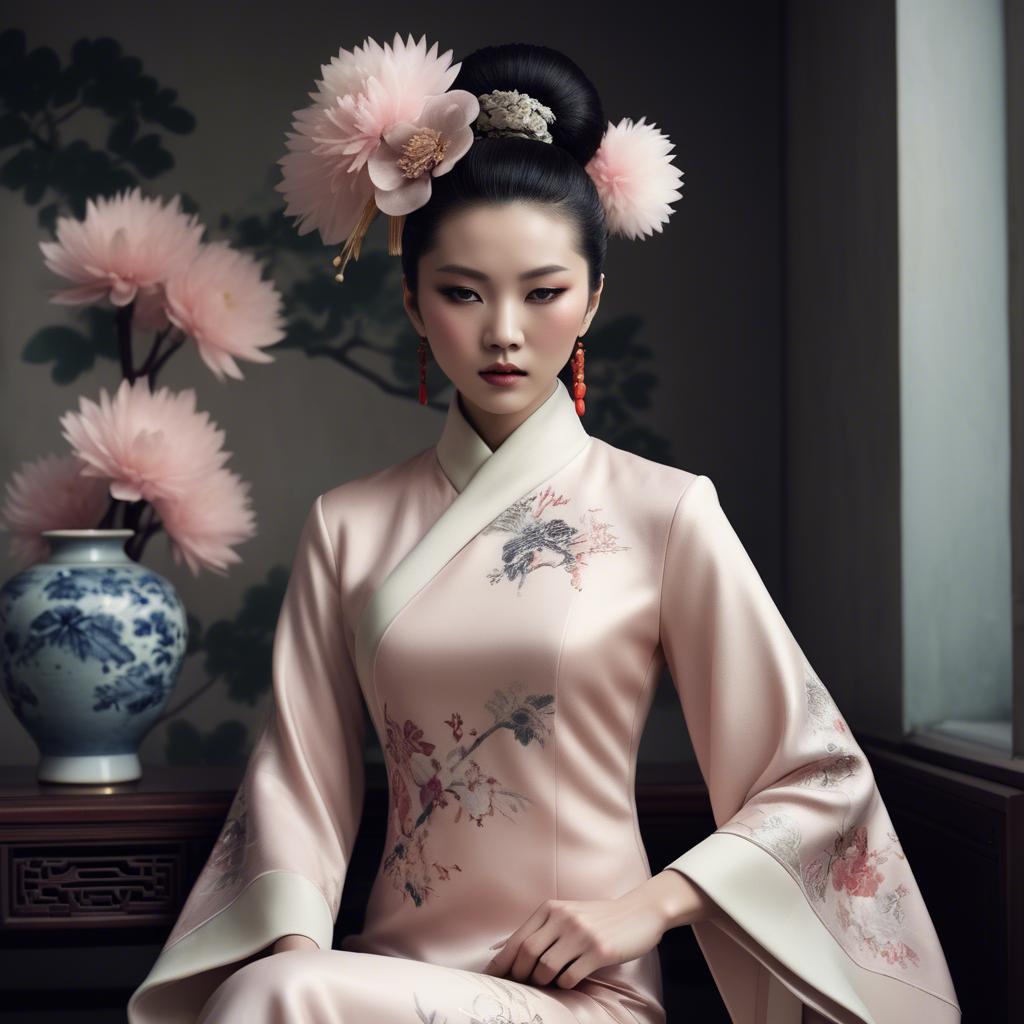 A stunning image of chinese glamour with soft textures.