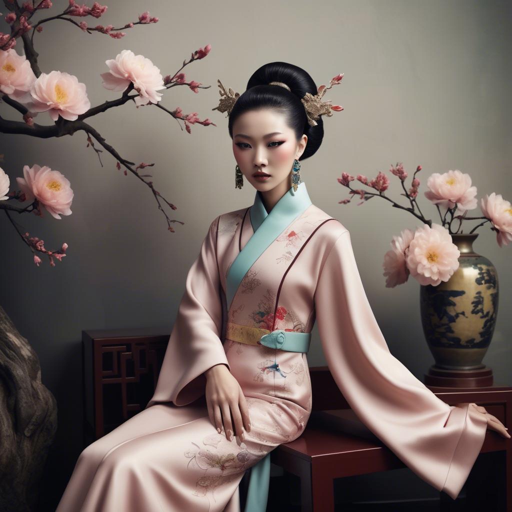 A stunning image of chinese glamour with soft textures.