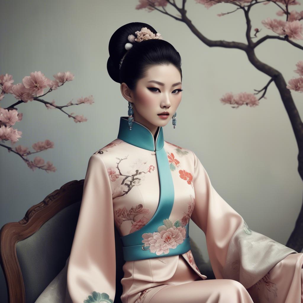 A stunning image of chinese glamour with soft textures.
