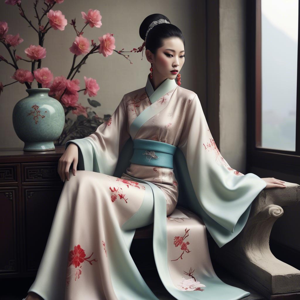 A stunning image of chinese glamour with soft textures.