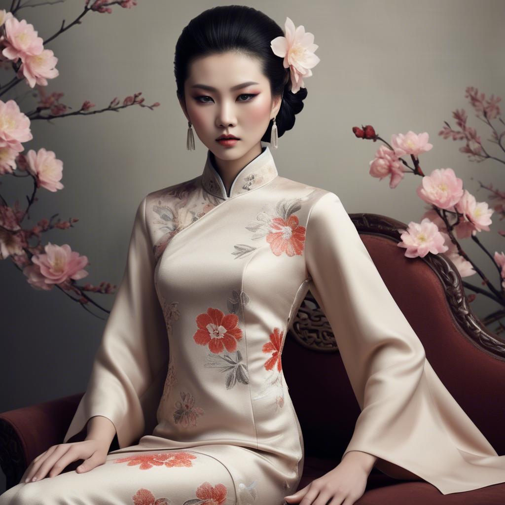 A stunning image of chinese glamour with soft textures.