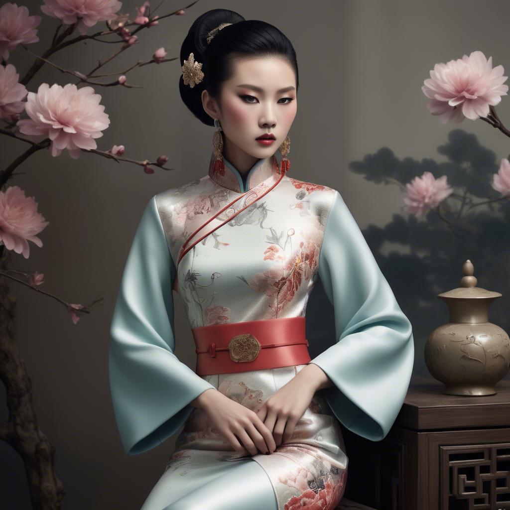 A stunning image of chinese glamour with soft textures.