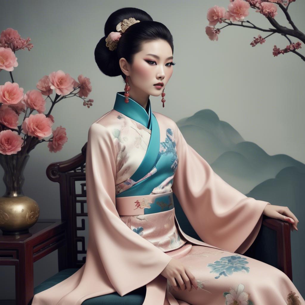 A stunning image of chinese glamour with soft textures.
