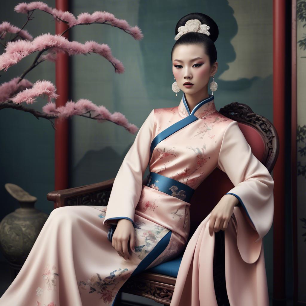 A stunning image of chinese glamour with soft textures.