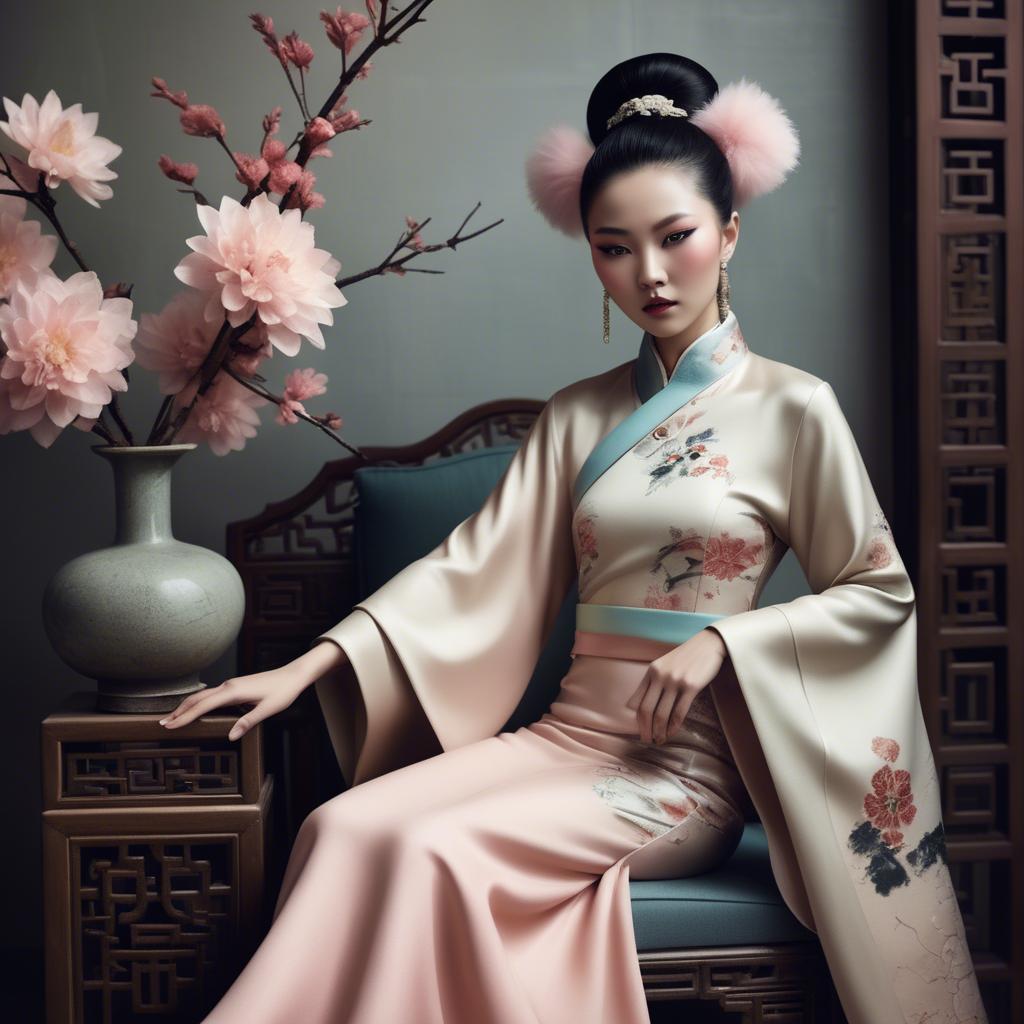 A stunning image of chinese glamour with soft textures.