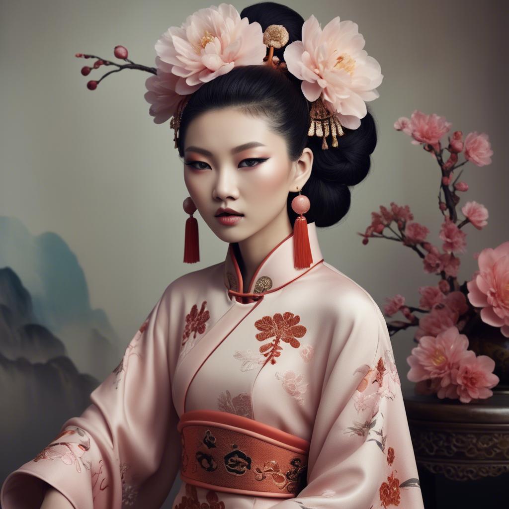 A stunning image of chinese glamour with soft textures.