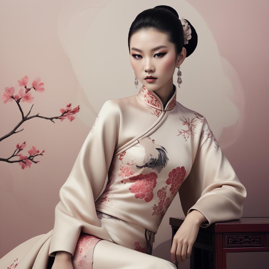 A stunning image of chinese glamour with soft textures.
