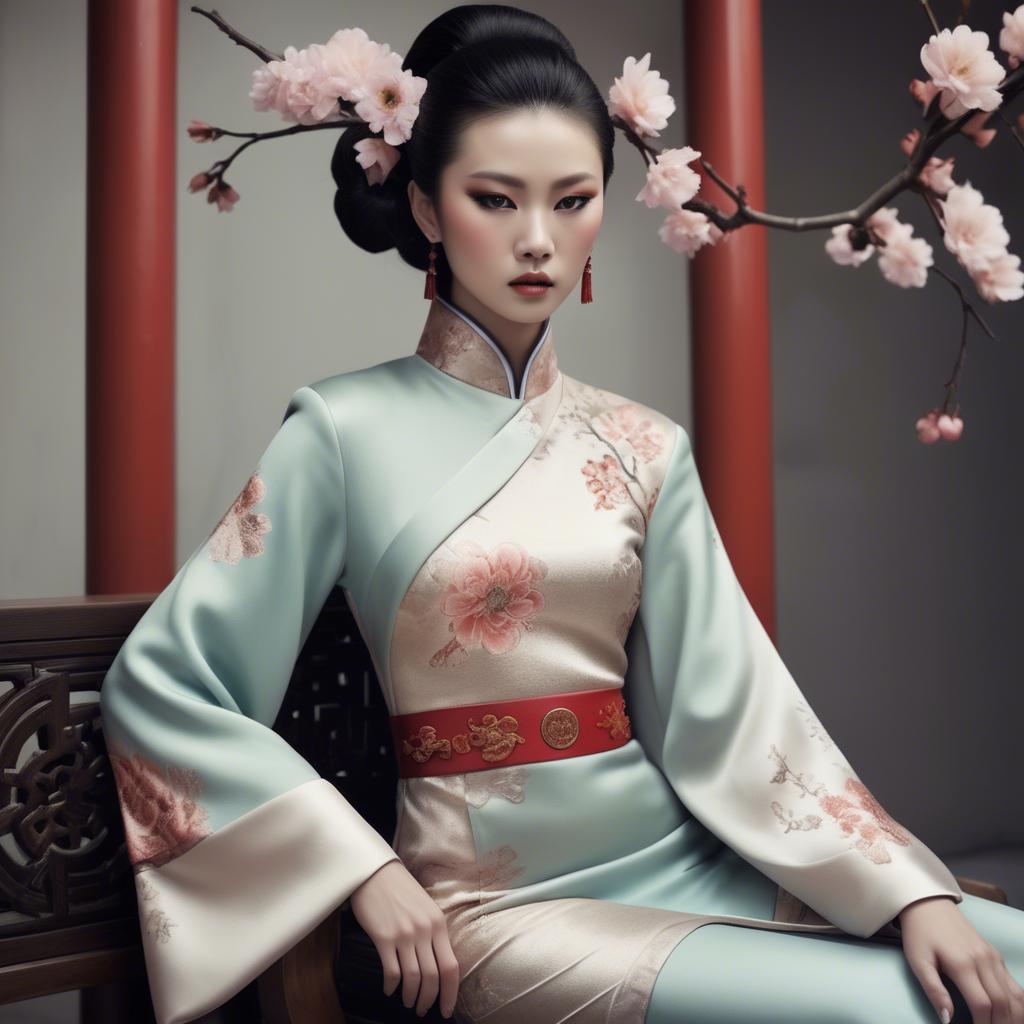 A stunning image of chinese glamour with soft textures.