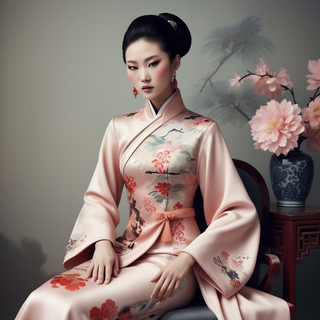 A stunning image of chinese glamour with soft textures.