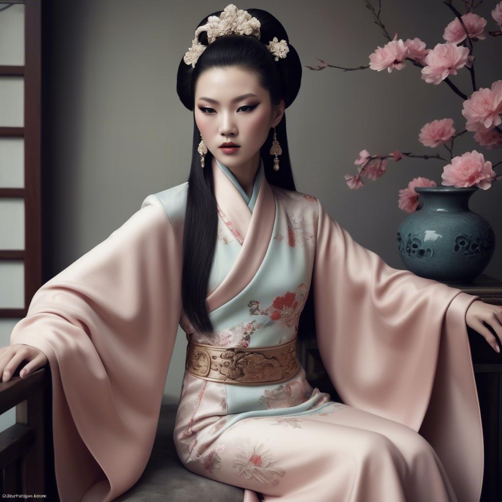 A stunning image of chinese glamour with soft textures.