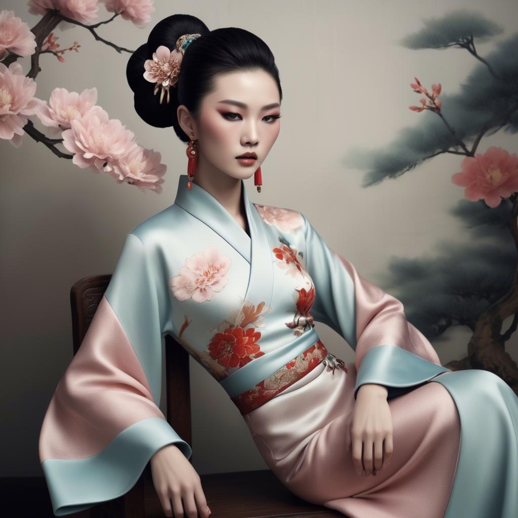 A stunning image of chinese glamour with soft textures.