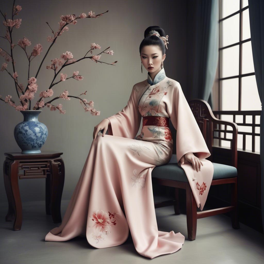 A stunning image of chinese glamour with soft textures.
