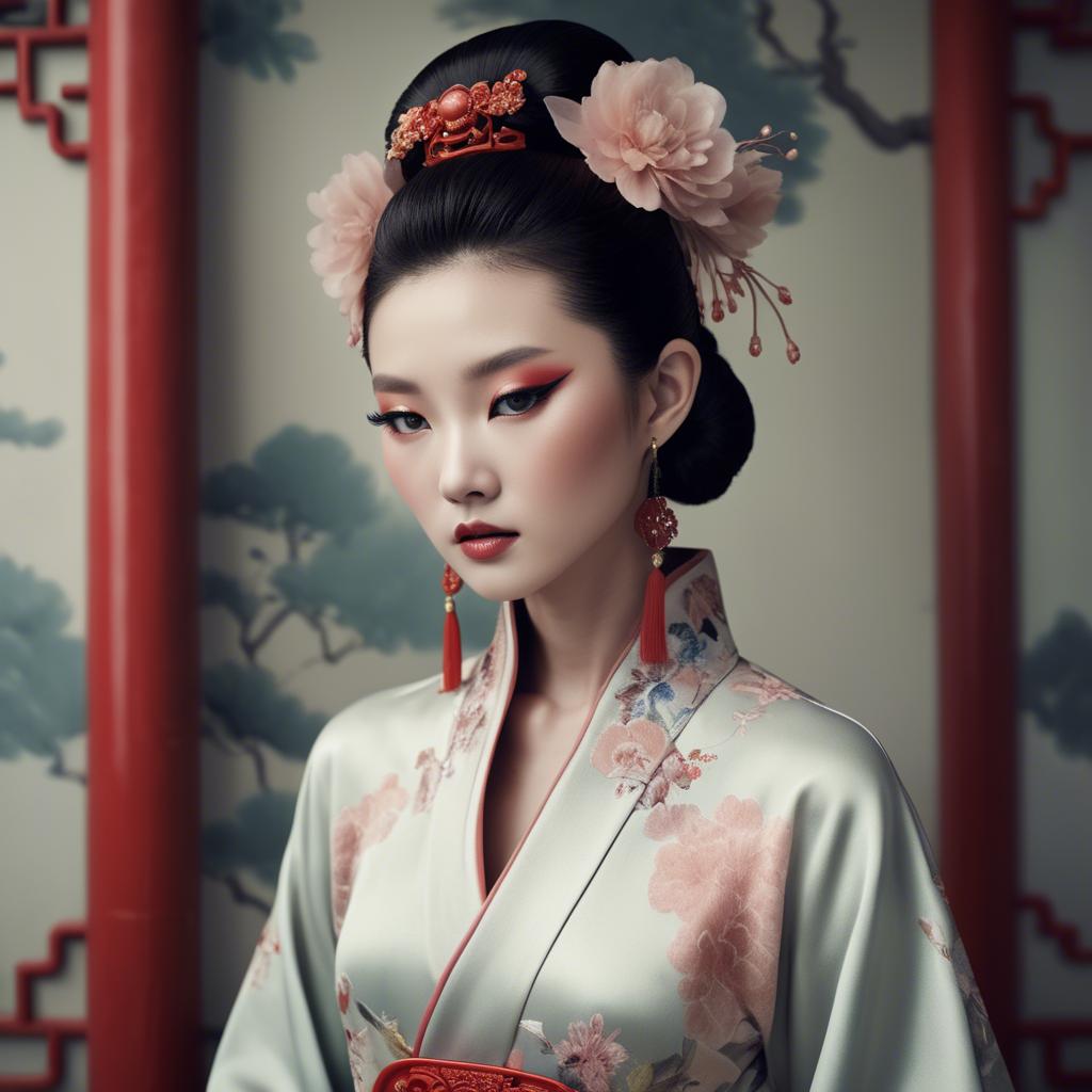 A stunning image of chinese glamour with soft textures.