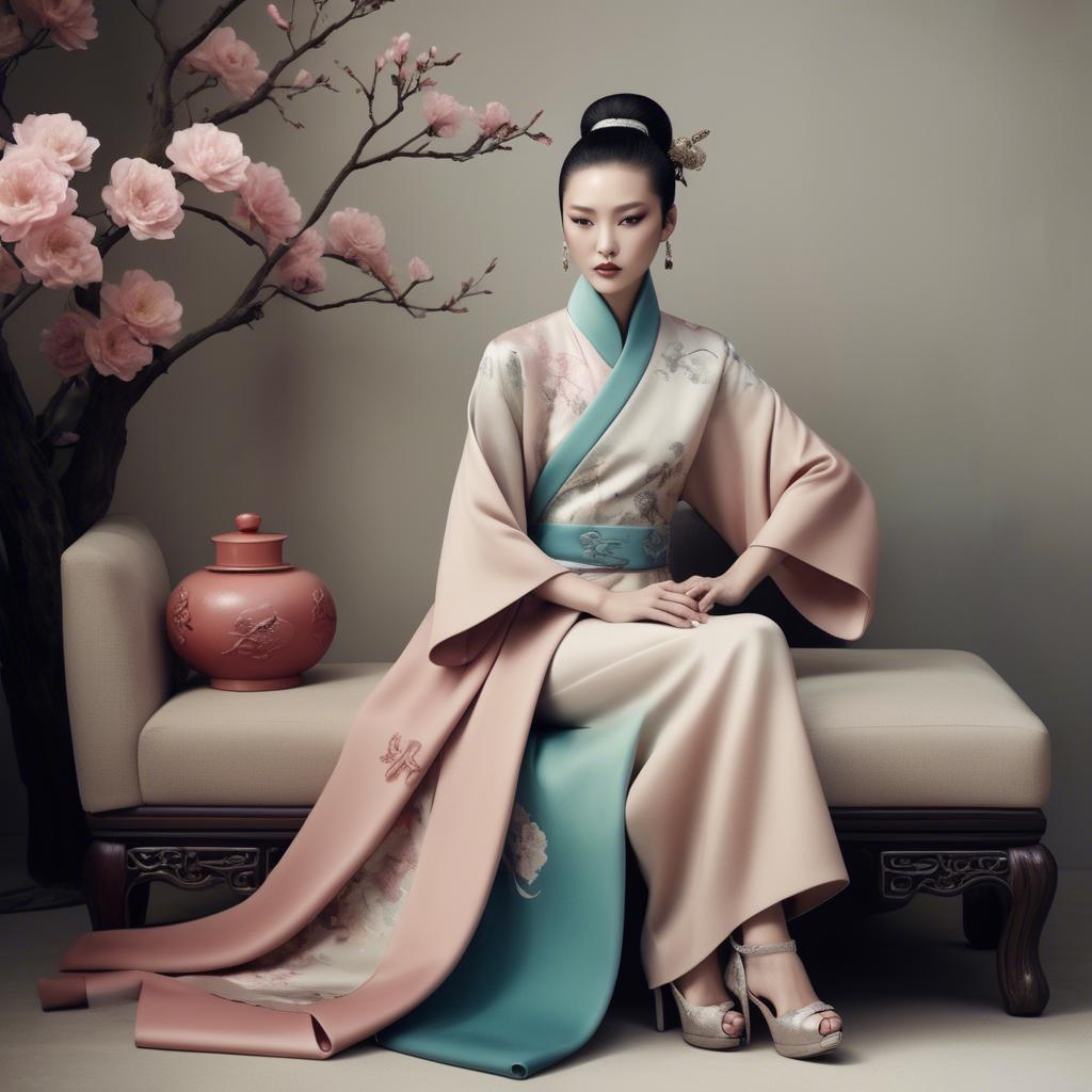 A stunning image of chinese glamour with soft textures.