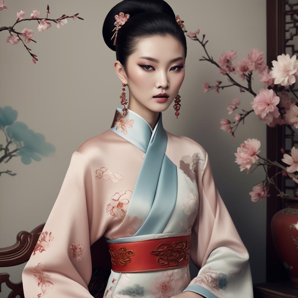 A stunning image of chinese glamour with soft textures.