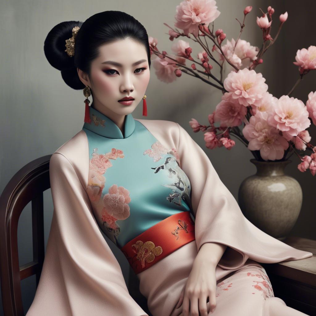A stunning image of chinese glamour with soft textures.