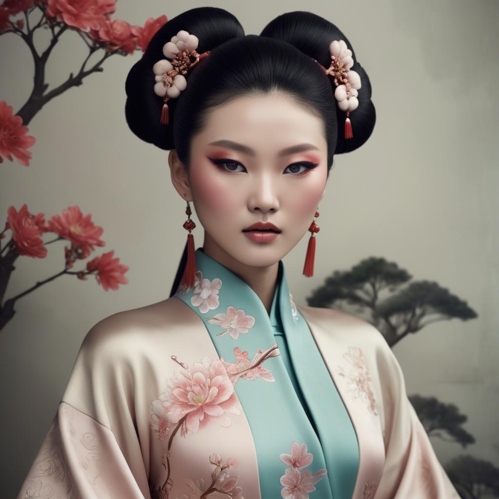 A stunning image of chinese glamour with soft textures.