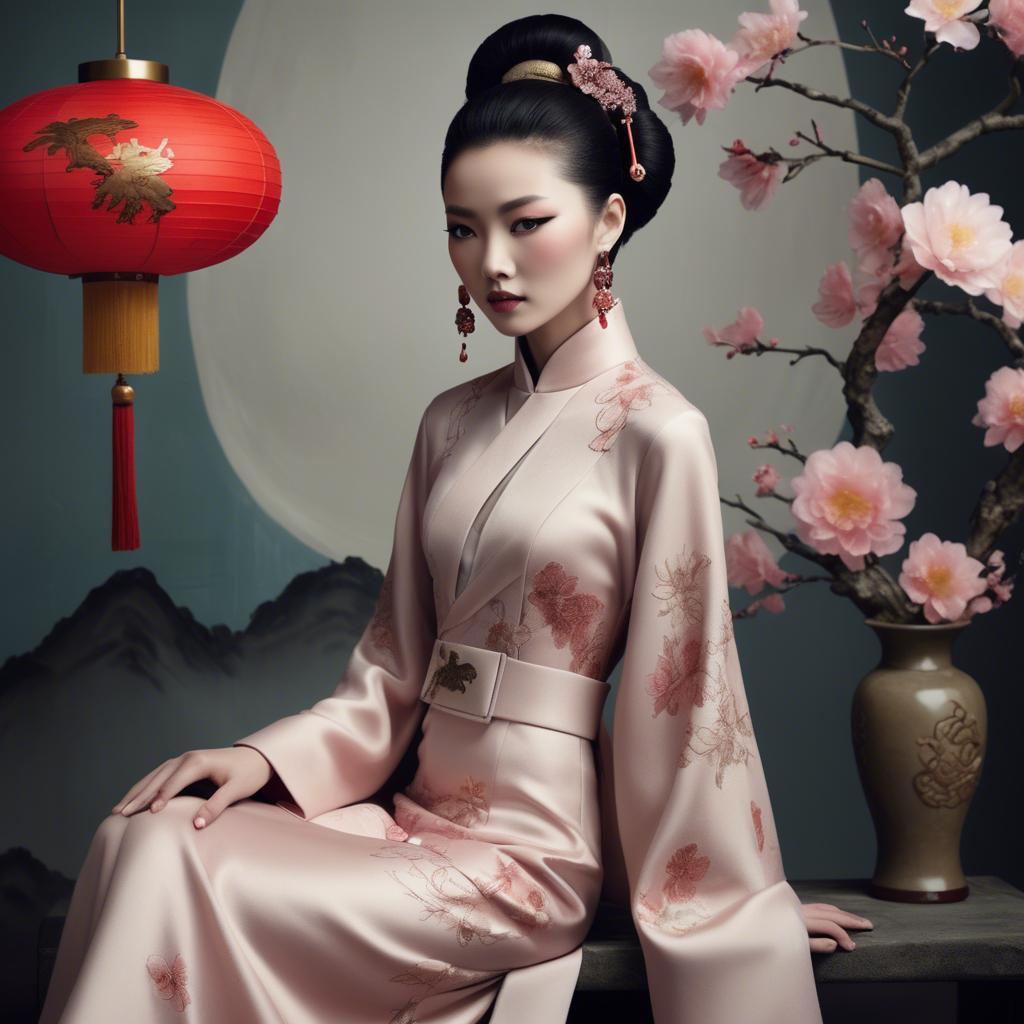 A stunning image of chinese glamour with soft textures.