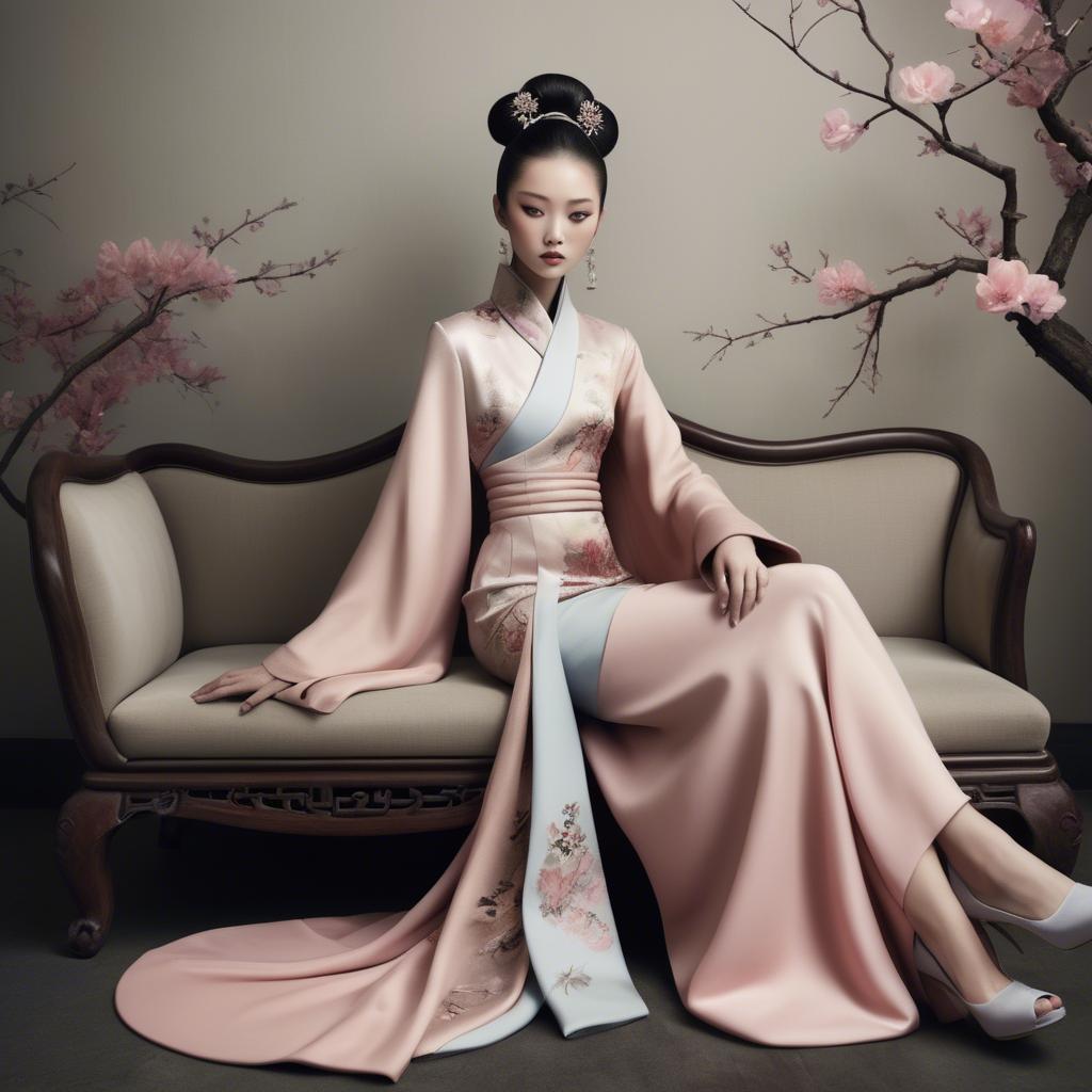A stunning image of chinese glamour with soft textures.