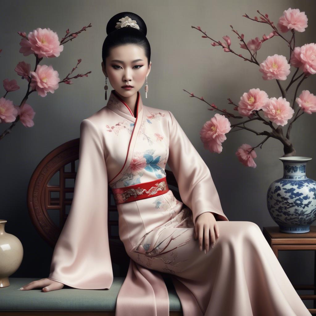 A stunning image of chinese glamour with soft textures.